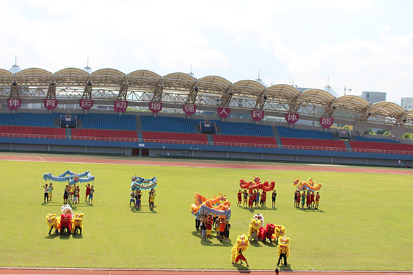 舞龙舞狮预演现场