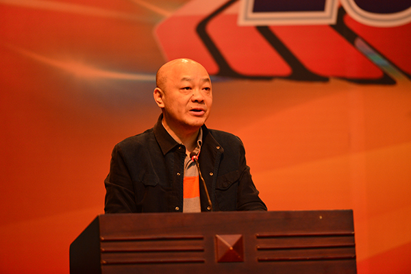 广西教育厅师范处处长刘冰在开幕式上发言 （大学生通讯社 张钰千 摄）