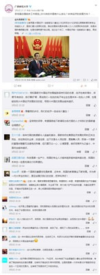 我校官方微博发起两会话题互动