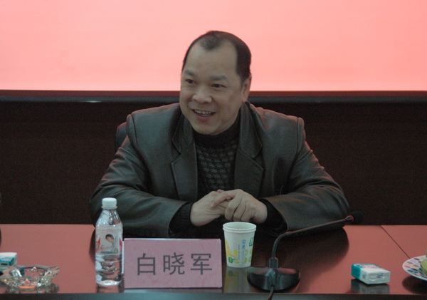 白副校长对西北师范大学大学副校长朱卫国一行表示热烈欢迎