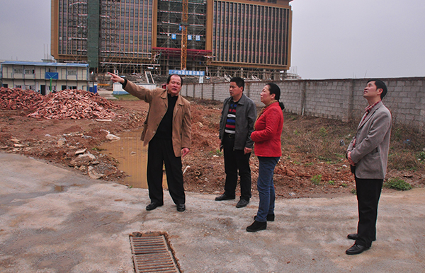 建设办负责人向王书记汇报理科教学组团建设项目进展情况