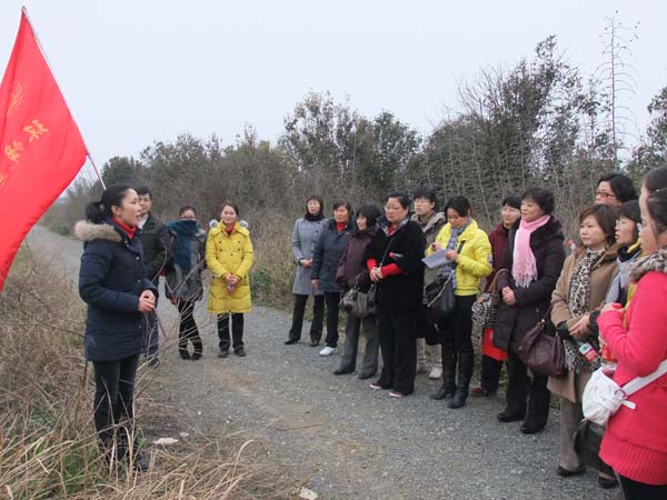 我校女教工到雁山镇大埠乡万亩无公害蔬菜生产基地考察学习