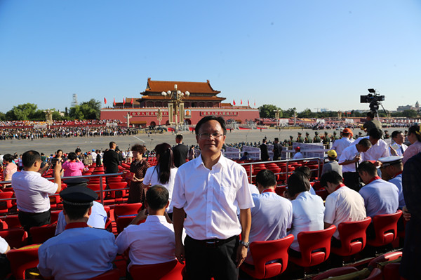 林春逸老师在北京阅兵现场