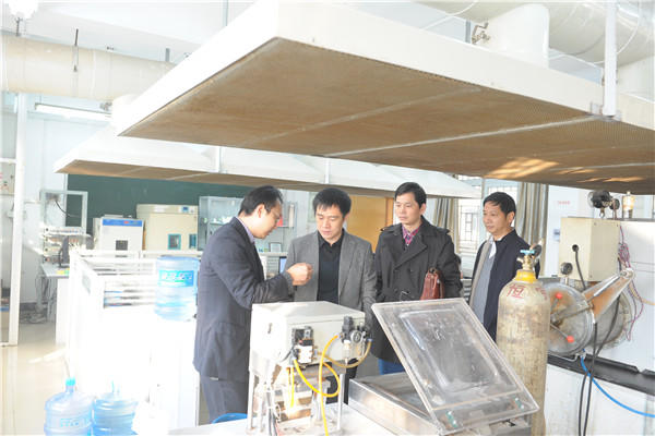 专家实地考察低碳新能源电化学材料与技术重点实验室