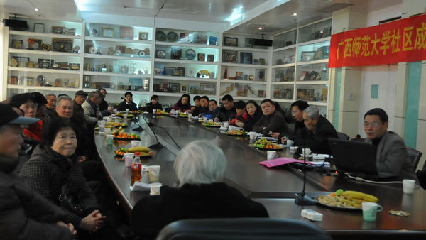 研讨会现场与会人员在观看社区成立十周年汇报材料