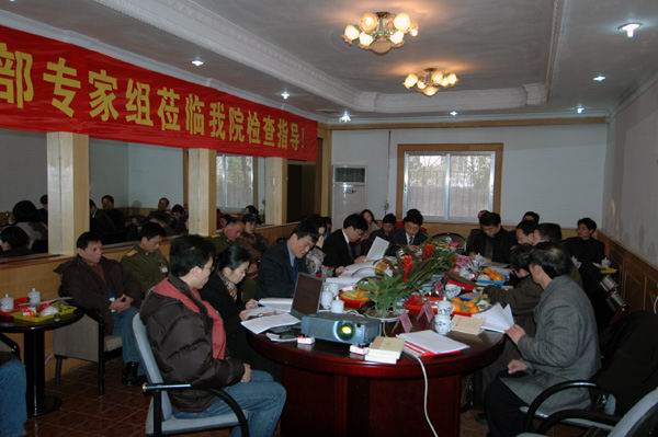 专家组在漓江学院会议室听取汇报。