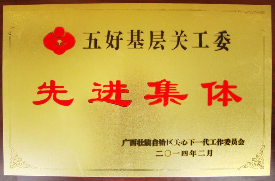 我校获得自治区三年基层建设五好基层关工委先进集体荣誉