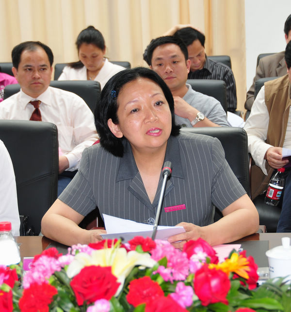 王枬书记向调研组专家介绍我校概况