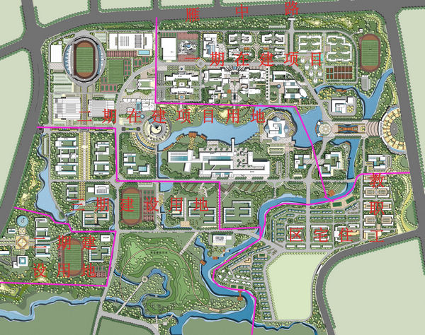 资料图片:雁山校区校园各期建设参考示意图