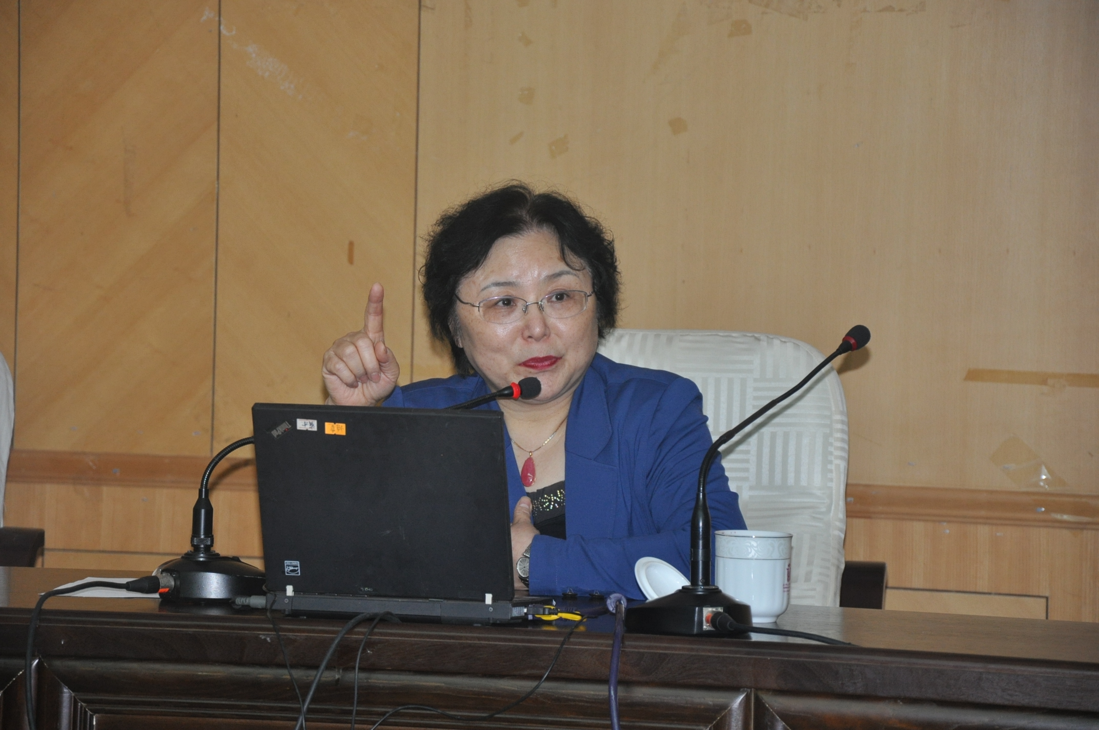 沈红教授在作报告