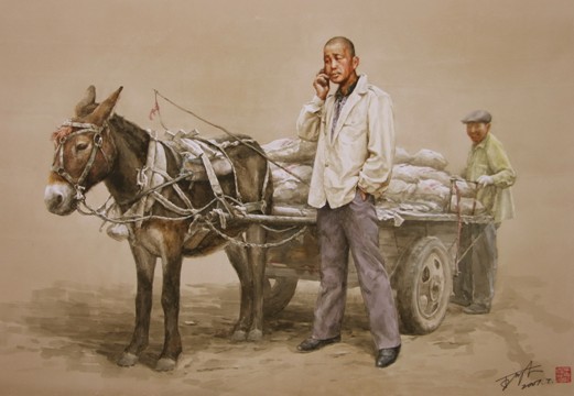 王可大老师的入选作品:《信息》